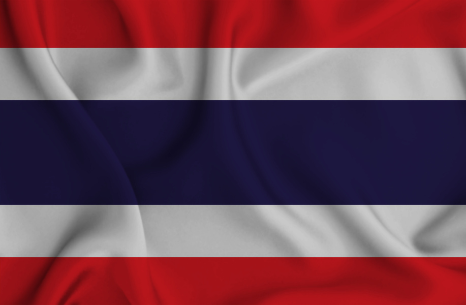 waving flag of Thailand